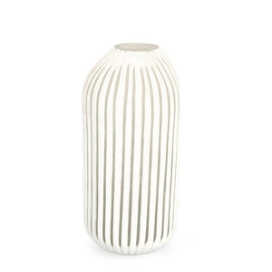 Vaso in Vetro Bianco Moderno da Interno H36 cm - HASSAN