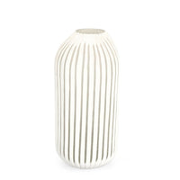 Vaso in Vetro Bianco Moderno da Interno H36 cm - HASSAN