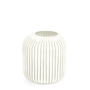 Vaso in Vetro Bianco Moderno da Interno H26 cm - HASSAN