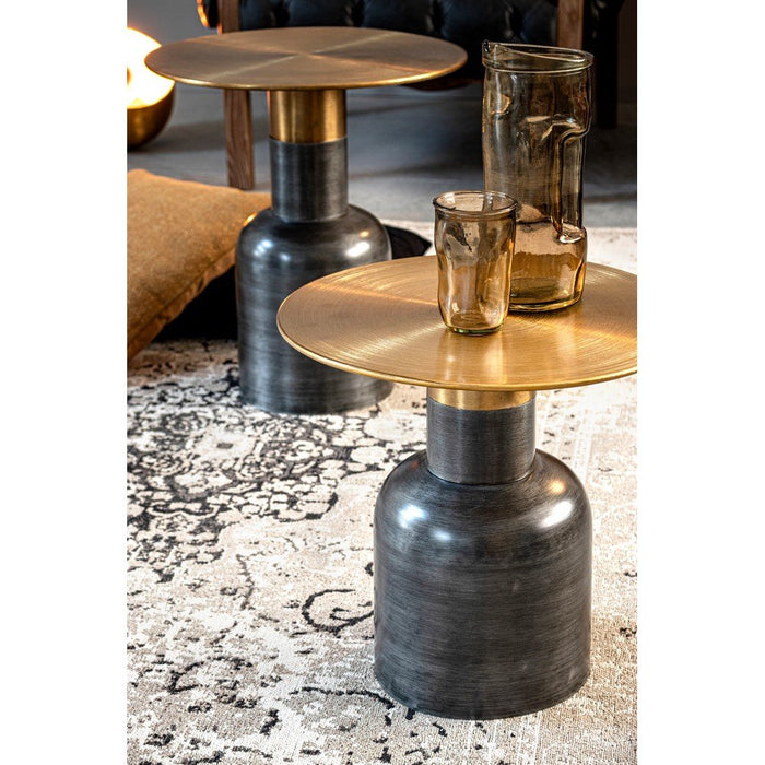 Tavolino Acciaio Nero Industriale da Interni 45 cm - HARMONY