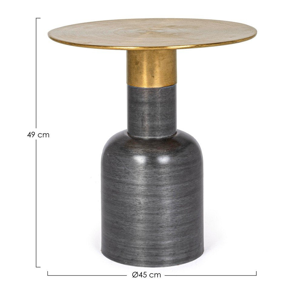 Tavolino Acciaio Nero Industriale da Interni 45 cm - HARMONY