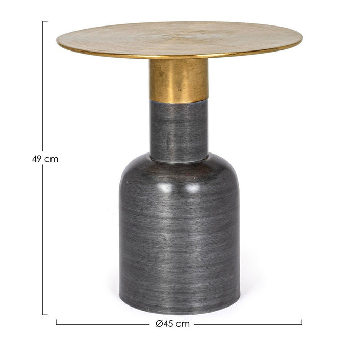 Tavolino Acciaio Nero Industriale da Interni 45 cm - HARMONY