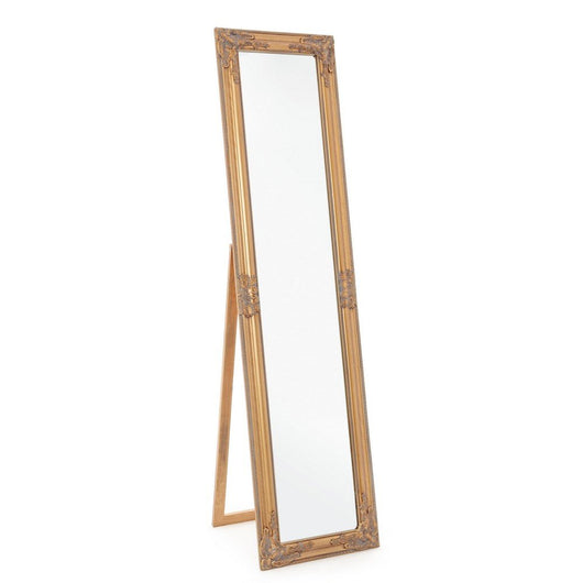 Specchio da Terra Legno Oro Classico da Interno 40x160 - HALL