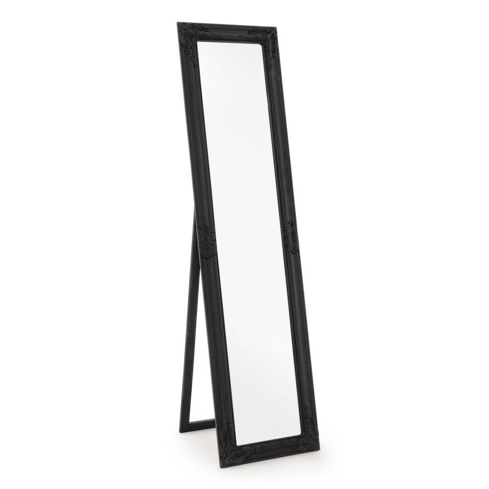 Specchio da Terra Legno Nero Classico da Interno 40x160 cm - HALL