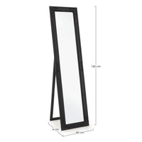 Specchio da Terra Legno Nero Classico da Interno 40x160 cm - HALL