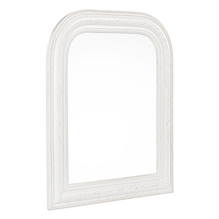 Specchio Poliresina Bianco Rustico da Parete 50x60 cm - HALL