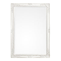 Specchio Legno Bianco Classico da Parete 72x102 cm - HALL