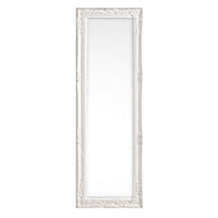 Specchio Legno Bianco Classico da Interno 42x132 cm - HALL