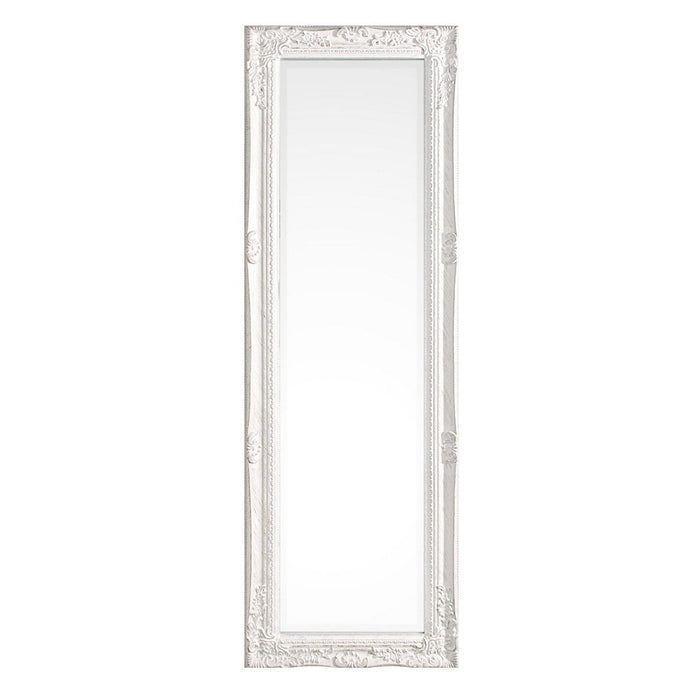 Specchio Legno Bianco Classico da Interno 42x132 cm - HALL