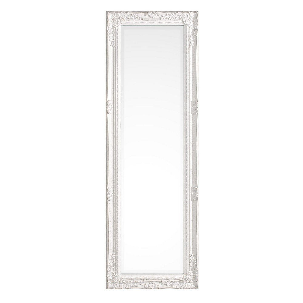 Specchio Legno Bianco Classico da Interno 42x132 cm - HALL