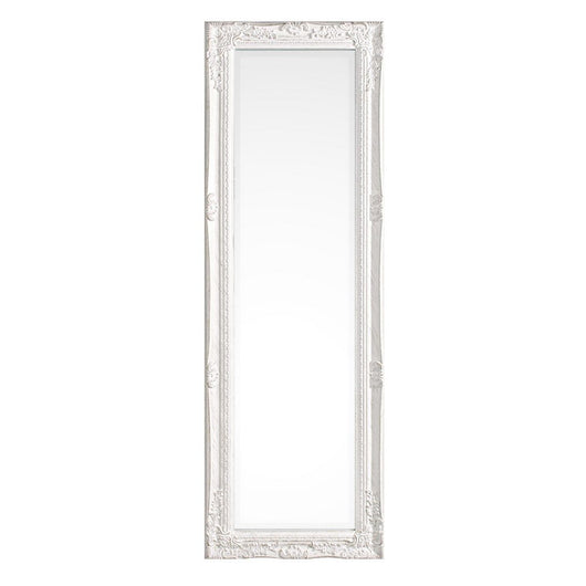 Specchio Legno Bianco Classico da Interno 42x132 cm - HALL