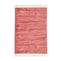 Tappeto Viscosa Rosso Moderno da Interno 140x200 cm - GRAY Colore: Rosso, Dimensione: 140x200