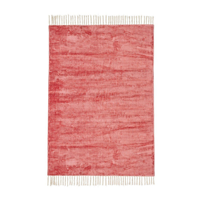 Tappeto Viscosa Rosso Moderno da Interno 140x200 cm - GRAY Colore: Rosso, Dimensione: 140x200