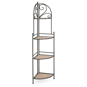 Angoliera 4 Piani Acciaio Nero da Interno - GISELLE