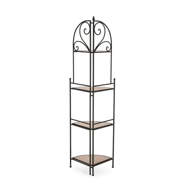 Angoliera 4 Piani Acciaio Nero da Interno - GISELLE