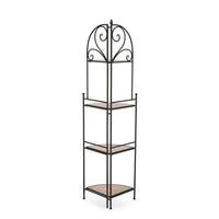 Angoliera 4 Piani Acciaio Nero da Interno - GISELLE