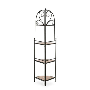 Angoliera 4 Piani Acciaio Nero da Interno - GISELLE