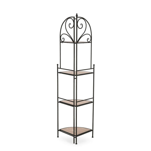 Angoliera 4 Piani Acciaio Nero da Interno - GISELLE