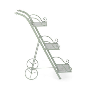 Set 4 Porta Fiori Metallo Verde Rustico da Esterno - GIANNA