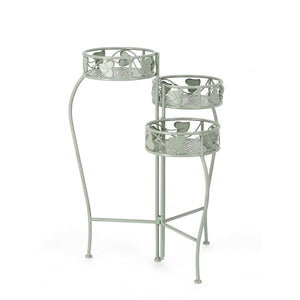 Set 2 Porta Fiori Metallo Verde Stile Rustico da Interno - GIANNA