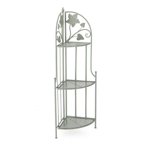 Angoliera 3 Piani Acciaio Verde Stile Rustico da Interno - GIANNA