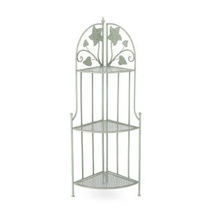 Angoliera 3 Piani Acciaio Verde Stile Rustico da Interno - GIANNA