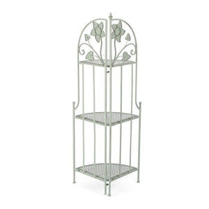 Angoliera 3 Piani Acciaio Verde Stile Rustico da Interno - GIANNA