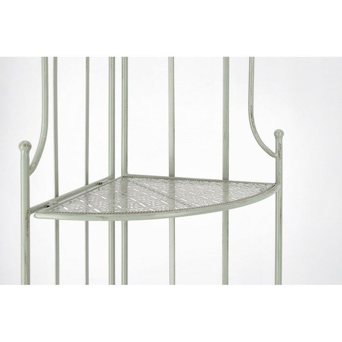 Angoliera 3 Piani Acciaio Verde Stile Rustico da Interno - GIANNA