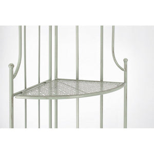 Angoliera 3 Piani Acciaio Verde Stile Rustico da Interno - GIANNA