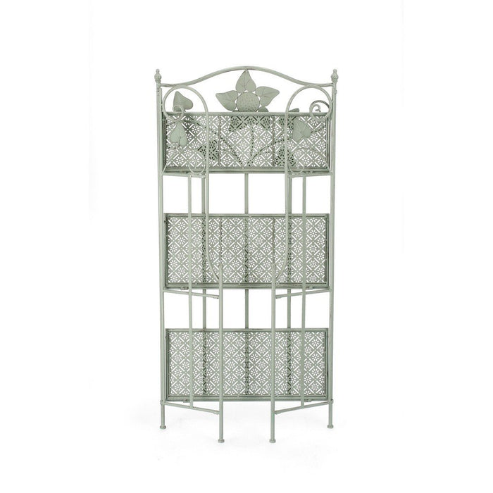 Scaffale 3 Piani Acciaio Verde Rustico da Interno - GIANNA