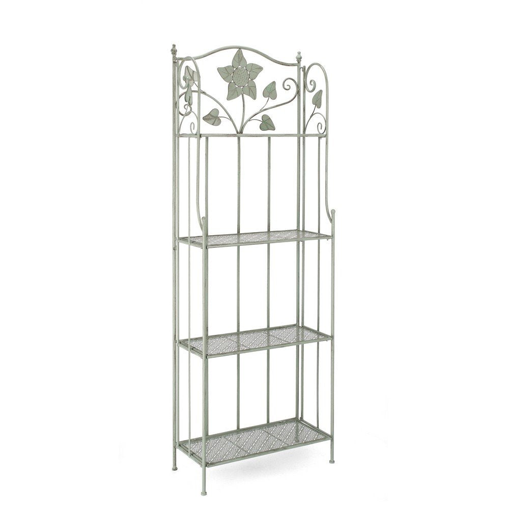 Scaffale 4 Piani Acciaio Verde Rustico da Interno - GIANNA