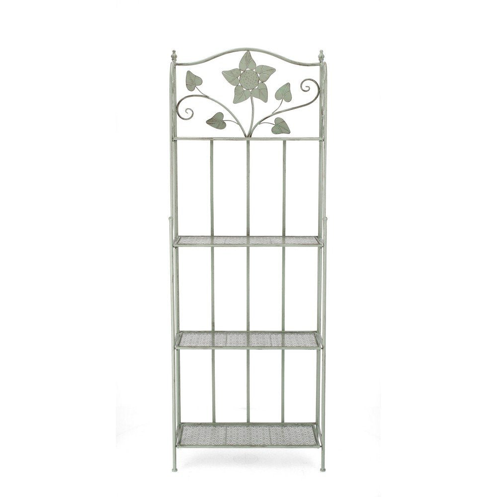 Scaffale 4 Piani Acciaio Verde Rustico da Interno - GIANNA