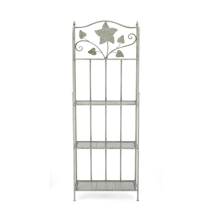 Scaffale 4 Piani Acciaio Verde Rustico da Interno - GIANNA