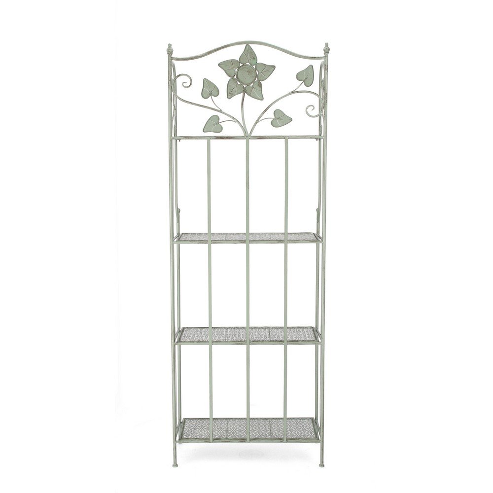 Scaffale 4 Piani Acciaio Verde Rustico da Interno - GIANNA