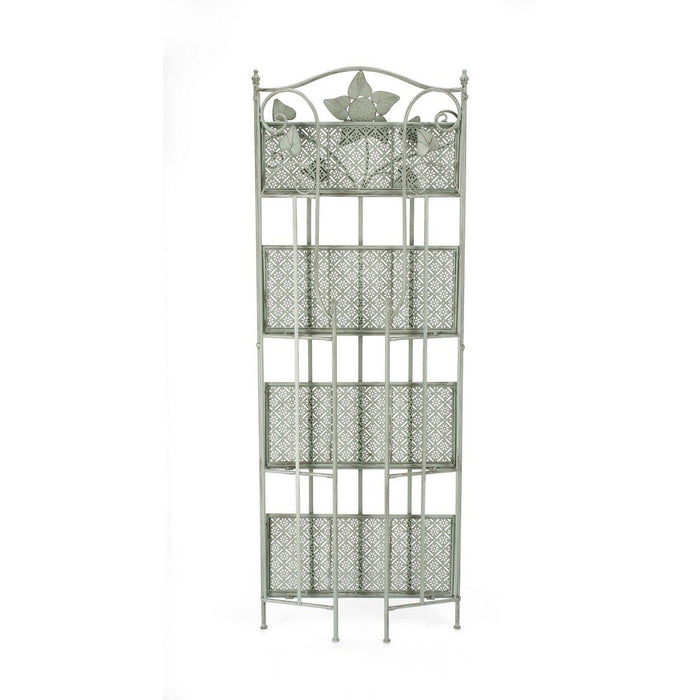 Scaffale 4 Piani Acciaio Verde Rustico da Interno - GIANNA