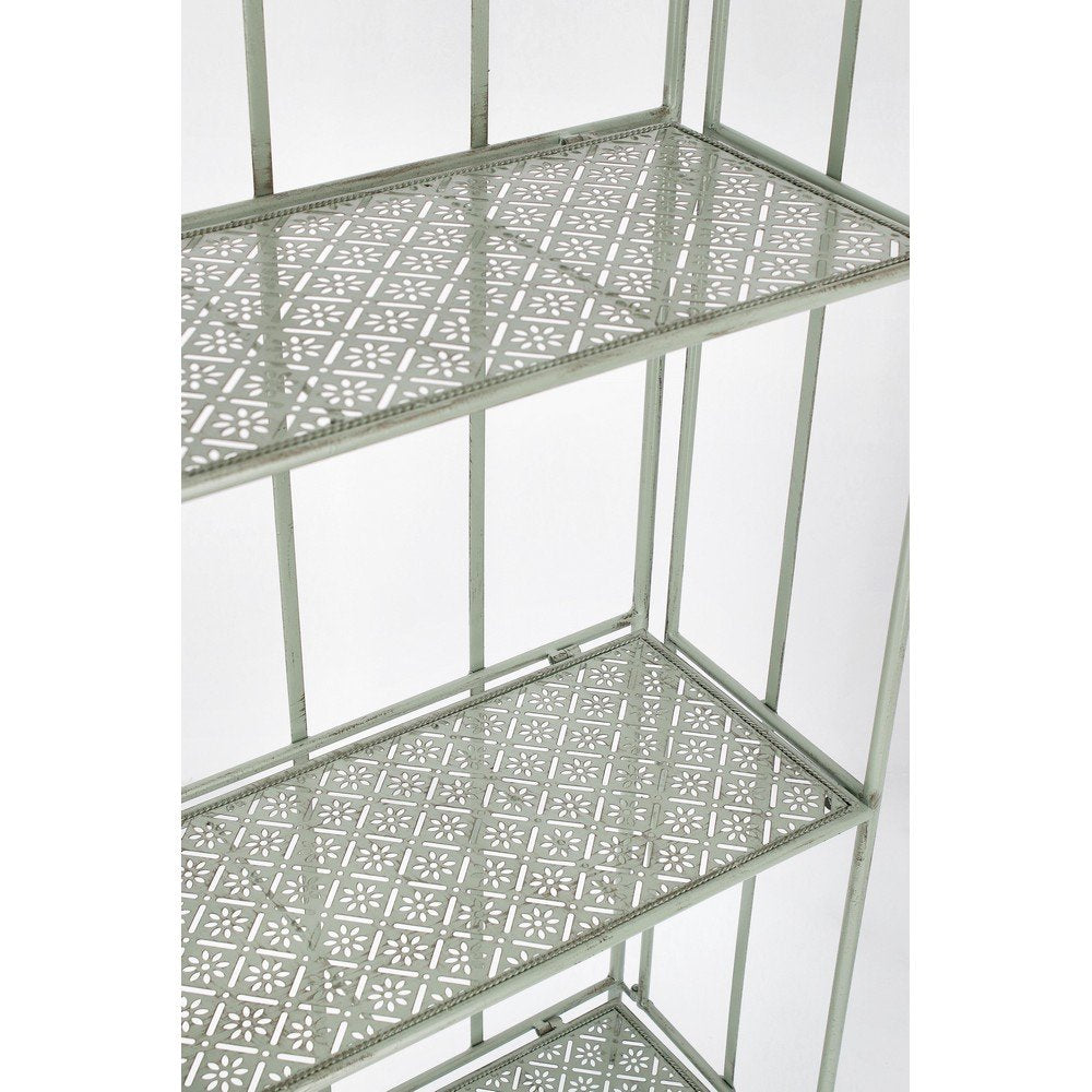 Scaffale 4 Piani Acciaio Verde Rustico da Interno - GIANNA