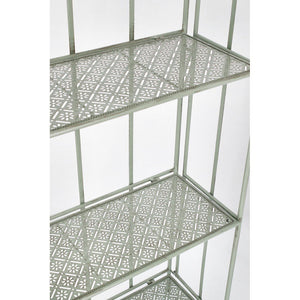 Scaffale 4 Piani Acciaio Verde Rustico da Interno - GIANNA