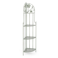 Angoliera 4 Piani Acciaio Verde Stile Rustico da Interno - GIANNA