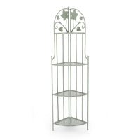 Angoliera 4 Piani Acciaio Verde Stile Rustico da Interno - GIANNA