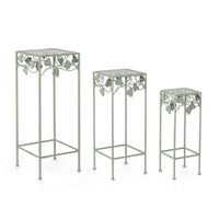 Set 2 Porta Fiori in Metallo Verde Rustico da Interno - GIANNA