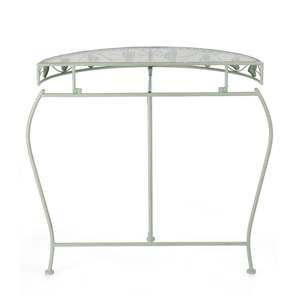 Set 2 Consolle in Acciaio Verde Rustico da Interno - GIANNA