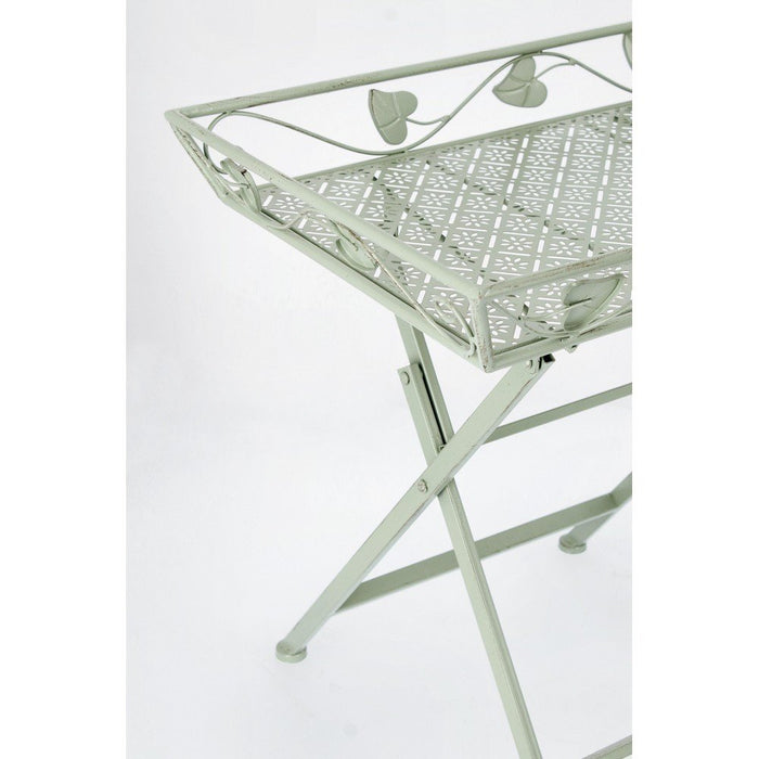 Set 2 Tavoli Rettangolari Acciaio Verde da Esterno - GIANNA