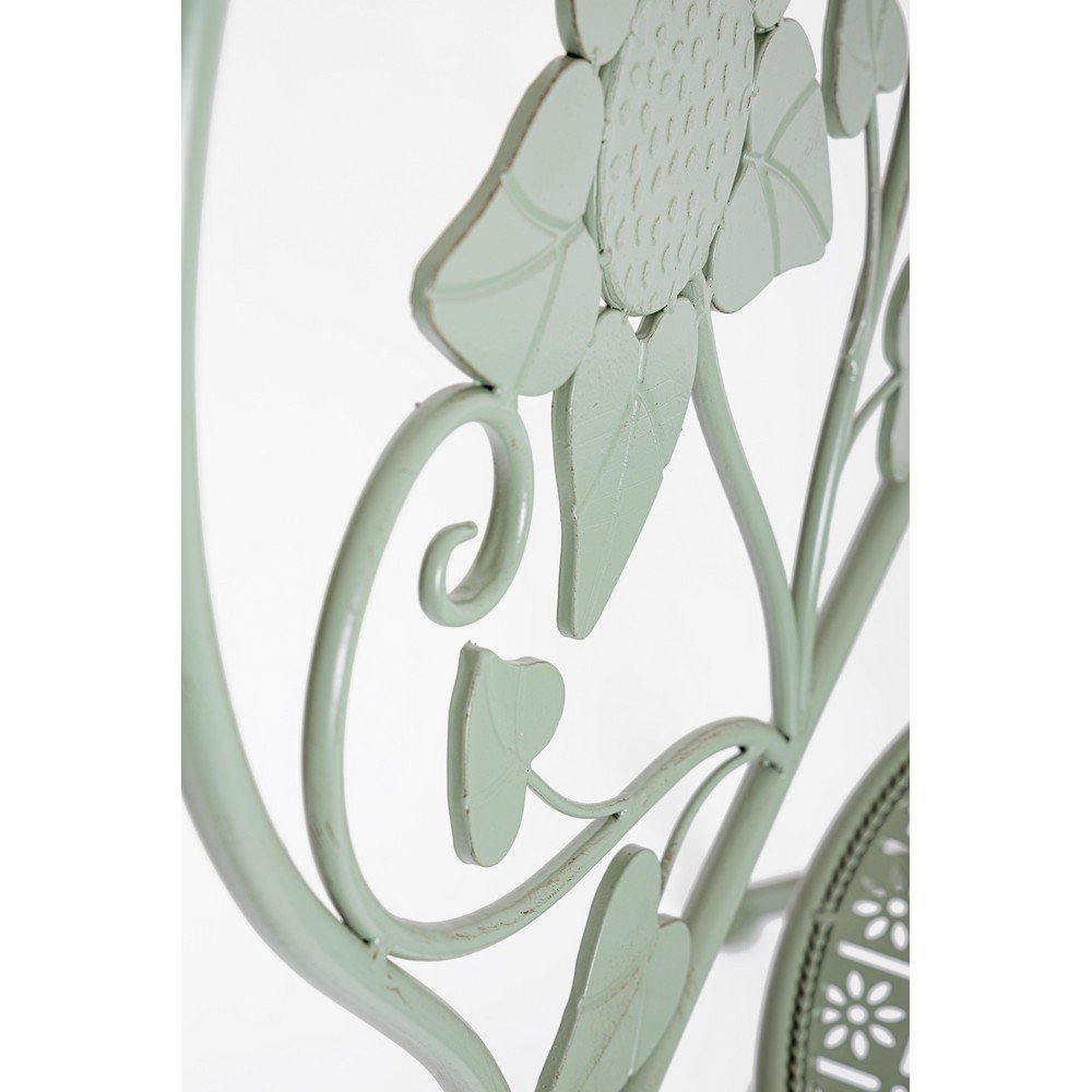 Set 2 Sedie Acciaio Verde Shabby da Esterno - GIANNA