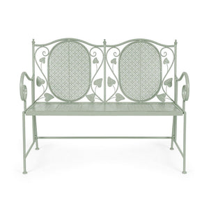 Panca Acciaio Verde Stile Rustico da Esterno - GIANNA