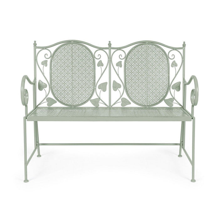 Panca Acciaio Verde Stile Rustico da Esterno - GIANNA