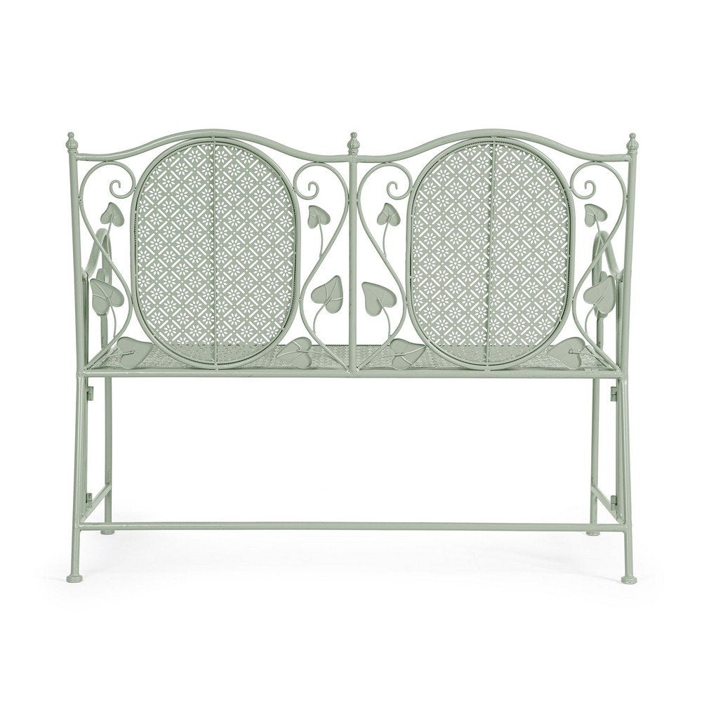 Panca Acciaio Verde Stile Rustico da Esterno - GIANNA