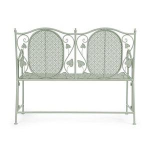 Panca Acciaio Verde Stile Rustico da Esterno - GIANNA