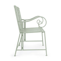 Panca Acciaio Verde Stile Rustico da Esterno - GIANNA