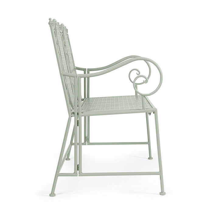 Panca Acciaio Verde Stile Rustico da Esterno - GIANNA