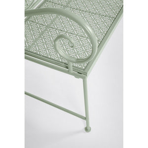 Panca Acciaio Verde Stile Rustico da Esterno - GIANNA